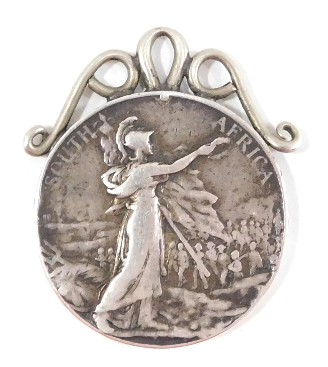 A Victoria Regina South Africa war medal.