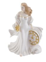A Royal Worcester Eternity in celebration of the millennium 2000 figure, with certificate, 17cm high