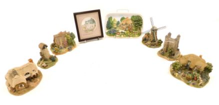 Various items of Lilliput Lane, to include The Enchanted Garden, Hollandse Poldermolen Windmill, the