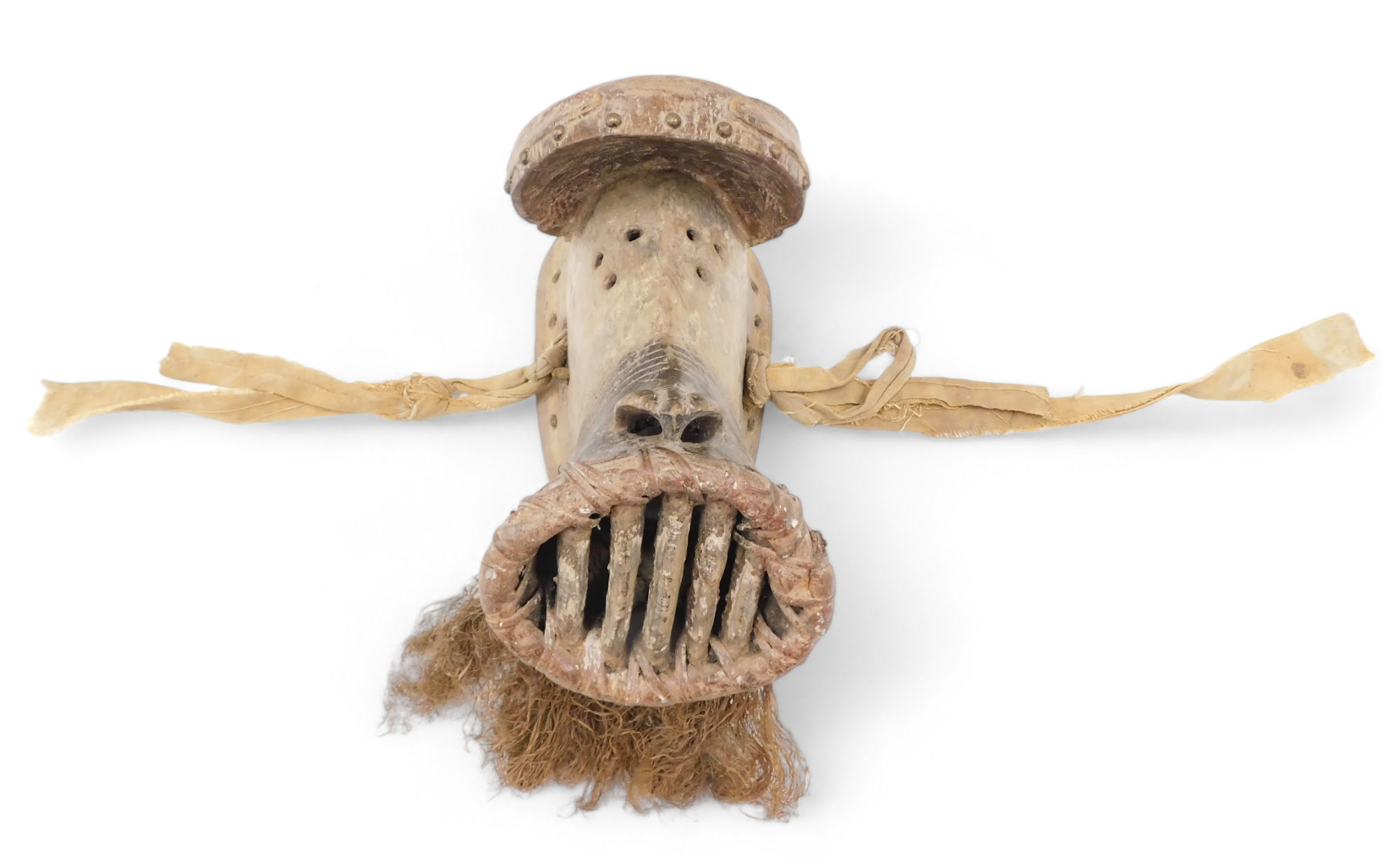 Tribal Art. Kran/Krahn tribe, 'No Speak' mask, collected from village near Zwedru, Liberia, 42cm hig