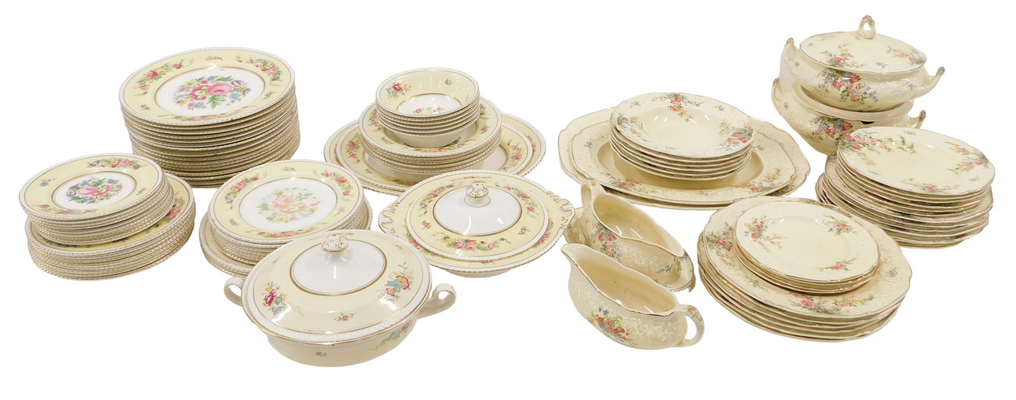 A Crown Ducal Florentine pattern part dinner service, and a similar Solianware dinner service.