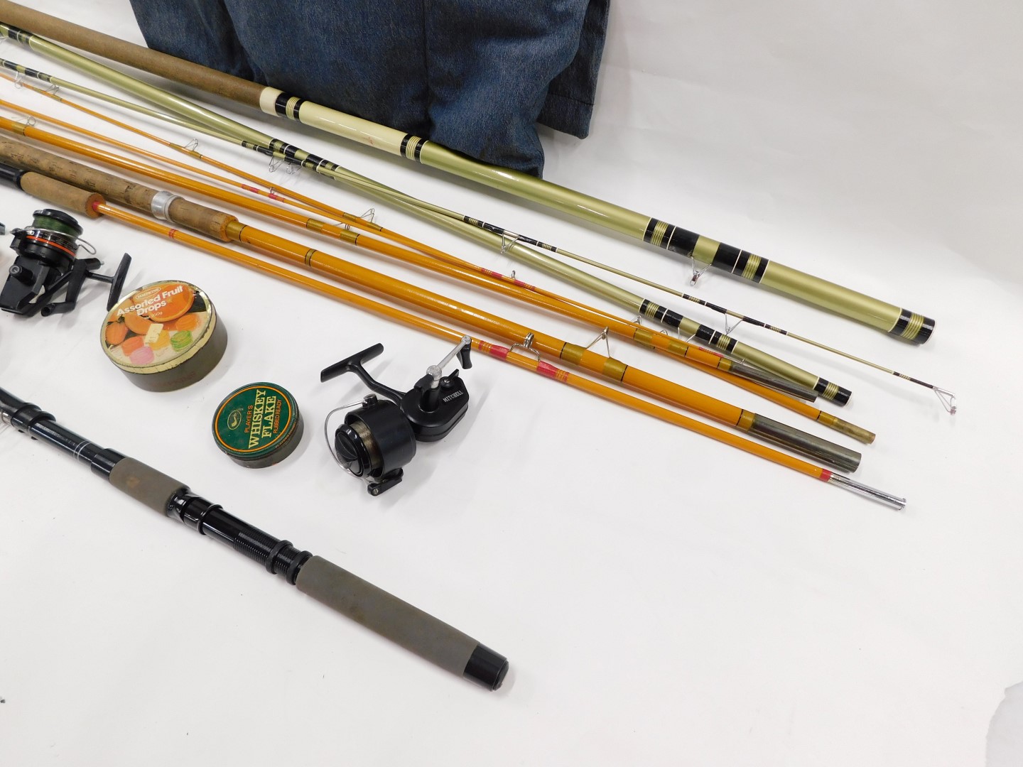 A quantity of fishing tackle, to include a Midas rod, three piece fishing rod, Mitchell reel, etc. - Bild 2 aus 3