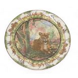 A large Royal Doulton African series Lioness pattern charger, 34cm diameter.