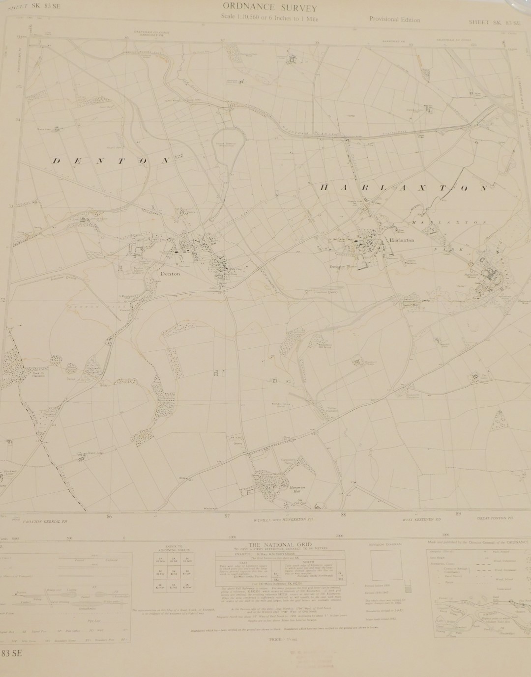 A group of Lincolnshire provincial O/S maps mainly Grantham and surrounding area, circa 1956 and 195 - Image 9 of 10