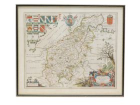 After John Speede. Map of Northamptonshire, later coloured, 47cm x 56cm.