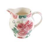 An Emma Bridgewater jug, decorated with roses, initials to underside CM, 17cm high.