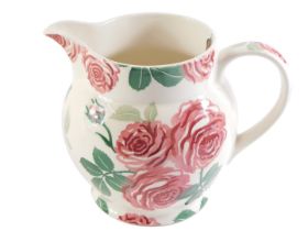 An Emma Bridgewater jug, decorated with roses, initials to underside CM, 17cm high.