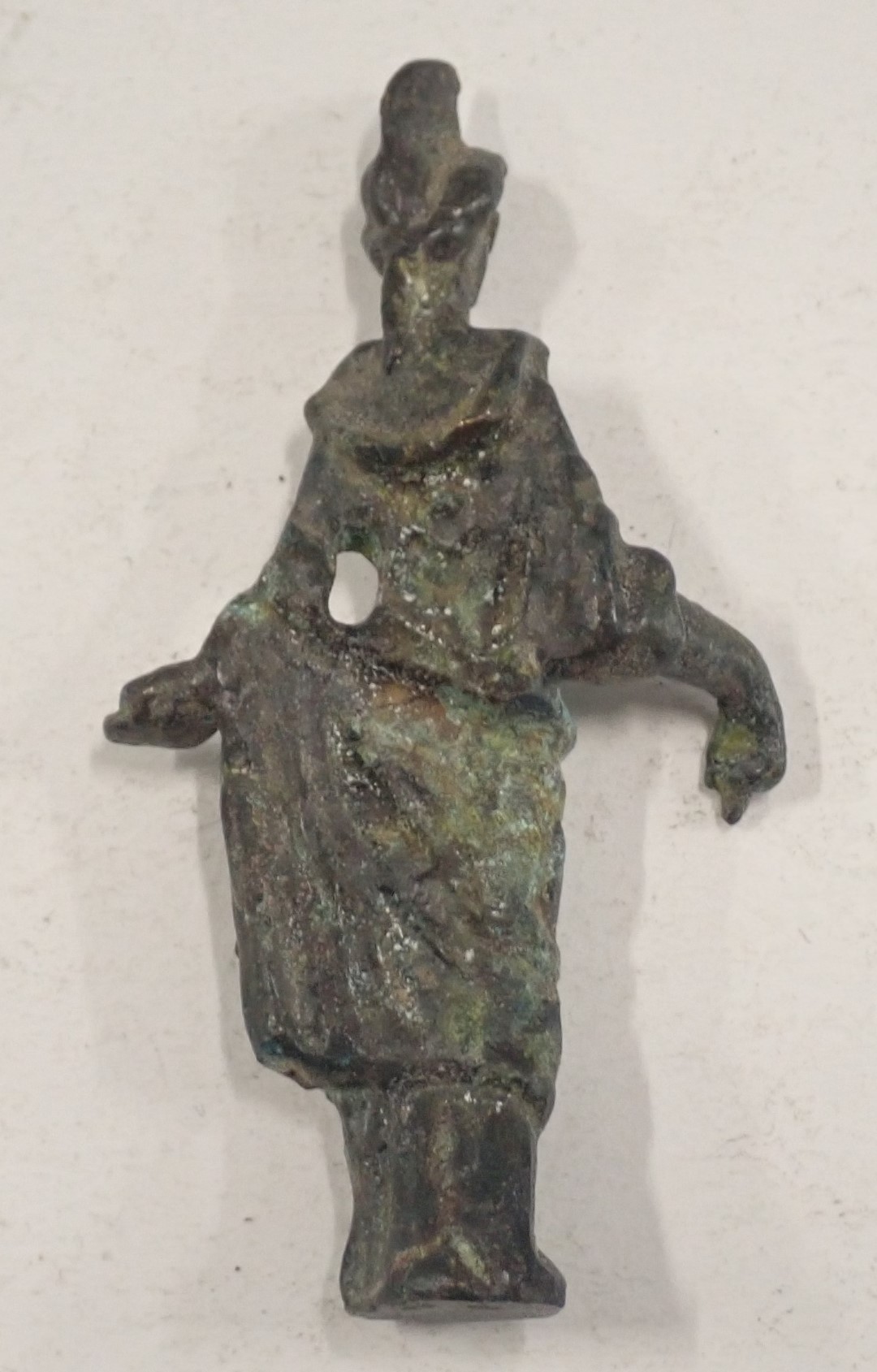 A Roman bronze figure of a warrior, 8cm high. - Image 2 of 2