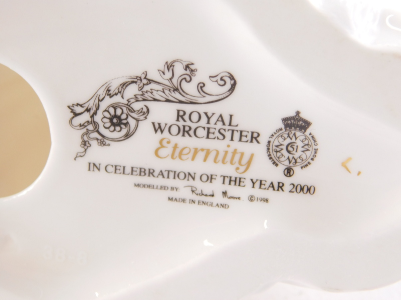 A Royal Worcester Eternity in celebration of the millennium 2000 figure, with certificate, 17cm high - Image 2 of 4