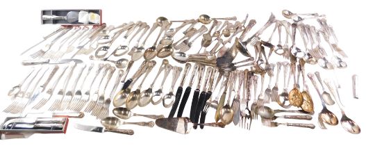A quantity of silver plated King's pattern cutlery, to include knives, forks, ladle, etc.