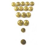 A collection of Royal Navy brass buttons, by J R Gaunt & Sons Ltd (14) a smaller version and an RAF