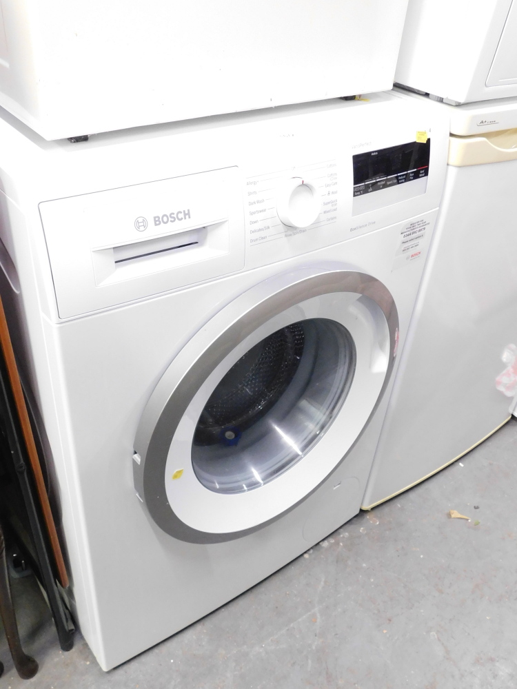 A Bosch Varioperfect Serie 4 washing machine.