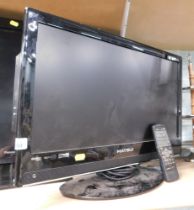 A Matsui 22" television, with integrated DVD player, model number M22DVDB19, with lead and remote.