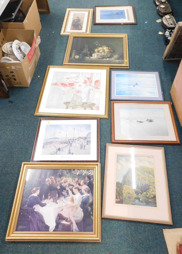 Various pictures, prints, etc., to include still lives, floral studies, etc. Buyer Note: VAT payabl