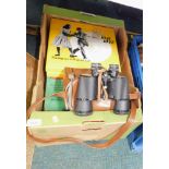 A pair of Ajax 10x50 binoculars, together with various record box sets, to include The Swing Era 194