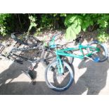 An Urban Gorilla tail whip child's bicycle, in metallic green trim, together with a Carrera bicycle