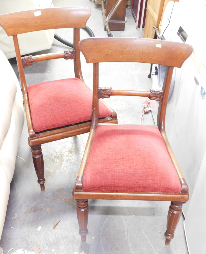 Two William IV dining chairs.