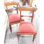 Two William IV dining chairs.