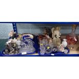 A group of liqueur glasses, together with paperweights, Fantasy and Legend pewter figures, moulded g