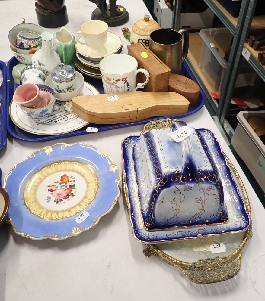 Decorative china and effects, to include Rockingham plate, cheese dish and cover, Royal Worcester eg