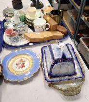 Decorative china and effects, to include Rockingham plate, cheese dish and cover, Royal Worcester eg