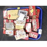 Various OXO cube tins, containing cigarette cards, to include Gallagher Dogs, Player's, Birds and Th