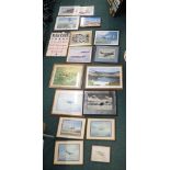 Various pictures, prints, etc., aviation related to include after Barry G Price, Halifax Bombers, ne