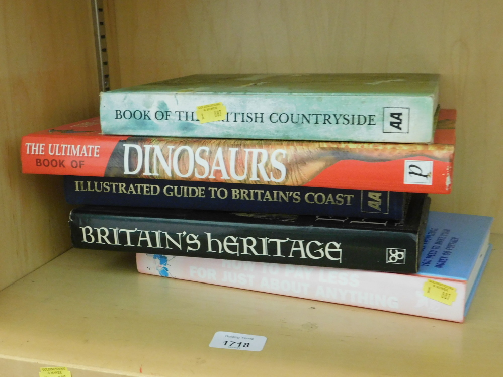 Various books, comprising The Ultimate Book of Dinosaurs, AA Book of The British Countryside, Illust