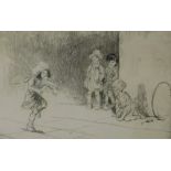 Eileen Alice Soper (1905-1990). Hopscotch, artist signed etching, 14cm x 19cm.