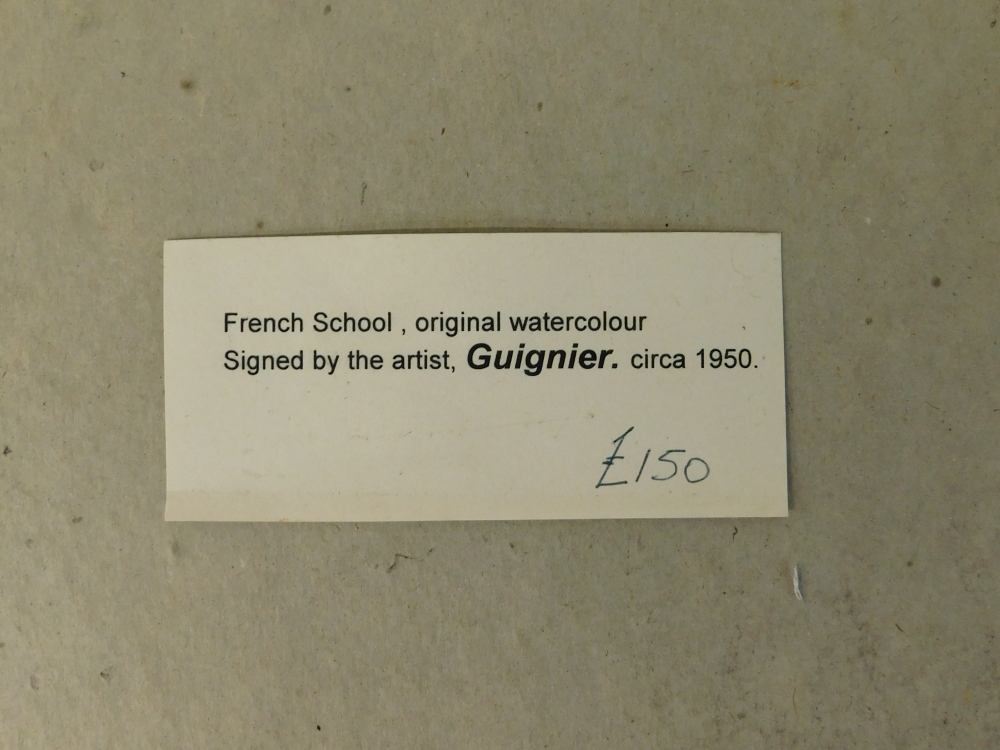 Fernand Guignier (1902-1980). Paris, watercolour, signed and titled, 23cm x 35cm. - Bild 5 aus 5