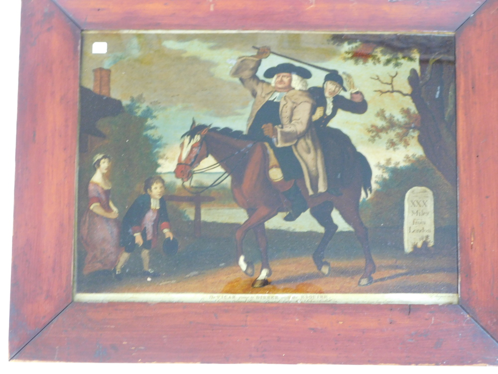 After John Collett. Two equestrian aquatints engravings, A Taylor Riding to Brentford and The Vicar - Bild 2 aus 6