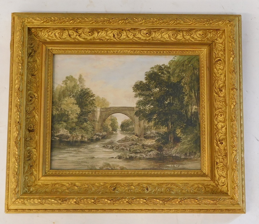 19thC British School. Devils Bridge, Kirkby Lonsdale, watercolour, 18.5cm x 23.5cm. - Image 2 of 5