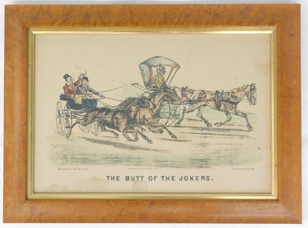 Late 19thC/early 20thC School. The Butt of all Jokers, coloured lithograph, published by Currier & I - Bild 2 aus 6