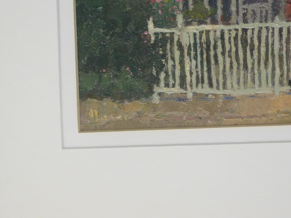 Malcolm Mason (20thC). Worcester House - Christchurch, oil on canvas (laid on board), signed and tit - Image 3 of 5