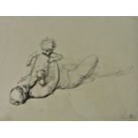 James Henry Dowd (1883-1956). Mother and child, artist signed etching, 13cm x 16cm.