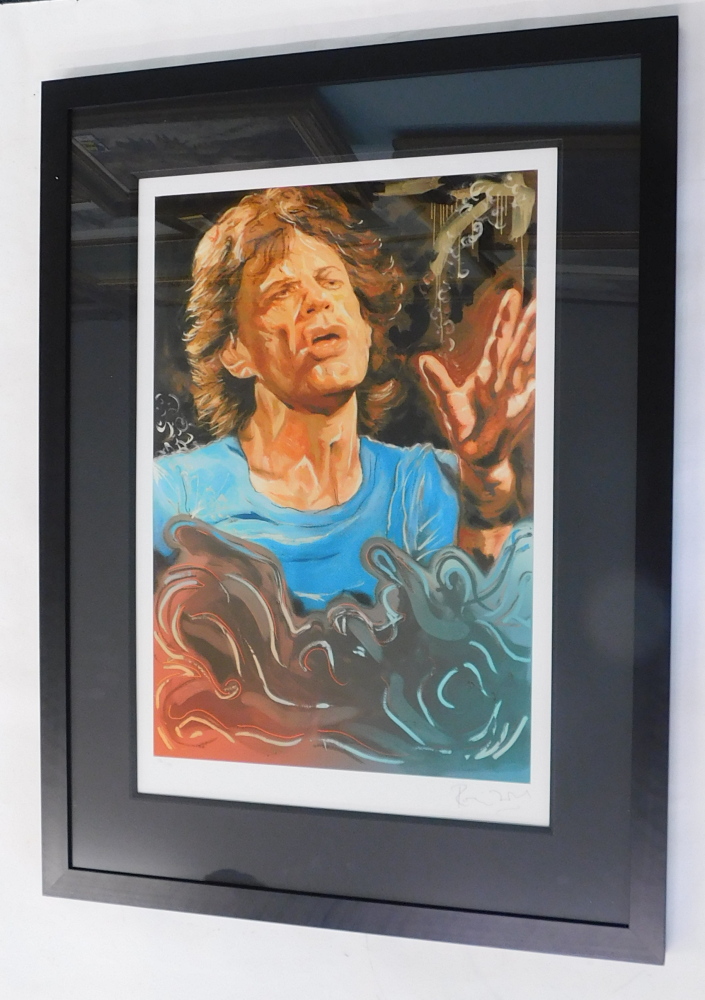 Withdrawn pre-sale. Ronnie Wood (b.1947). The Blue Smoke Suite - Mick, artist signed limited - Image 2 of 8