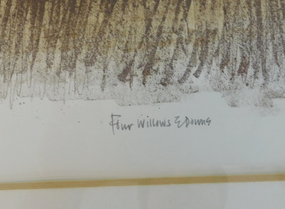 Robert Taverner. Four Willows and Dams, artist signed limited edition colour lithograph, 30/75, 44cm - Image 4 of 7