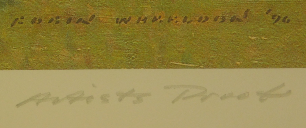 Robin Wheeldon (b.1945). Harvesting, artist signed proof coloured print, 33.5cm x 44cm. - Bild 3 aus 7