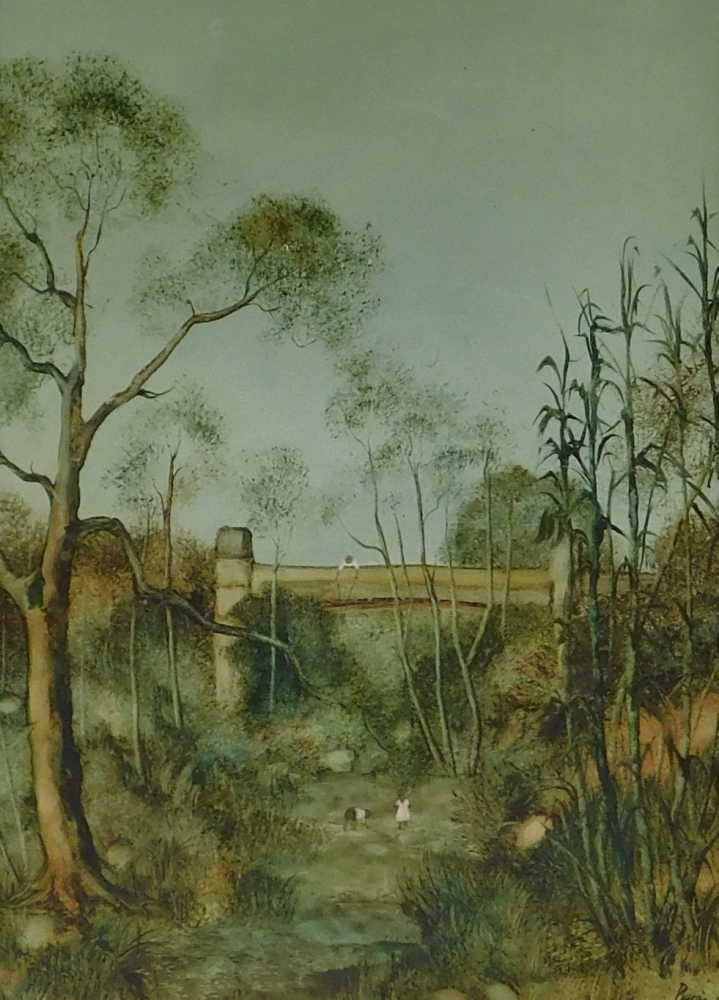 P.V. Bernard. Vaucluse Bridge, oil on board, signed, 44cm x 31cm.