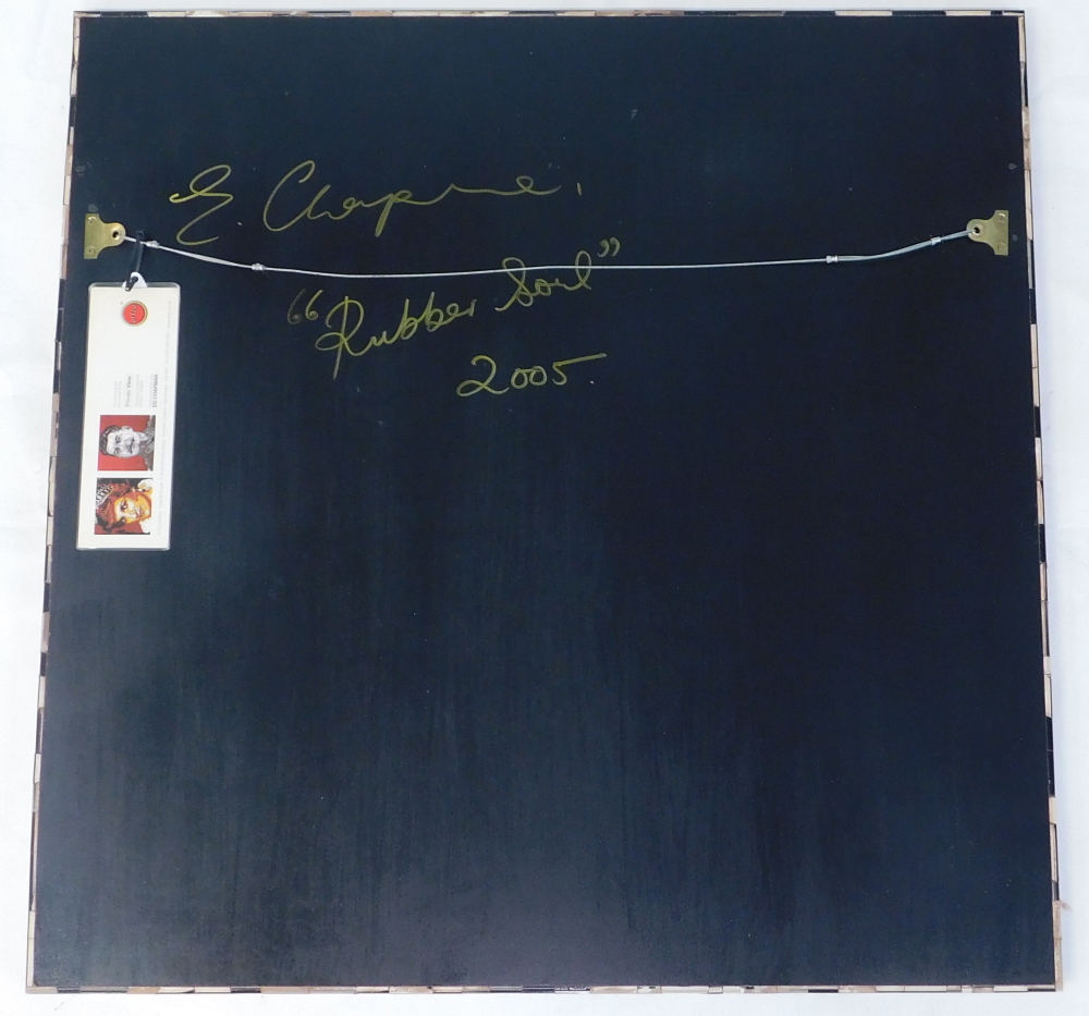 Ed Chapman (20thC). The Beatles, Rubber soul, signed, titled and dated 2005 verso, 81cm x 81cm. Labe - Bild 2 aus 4