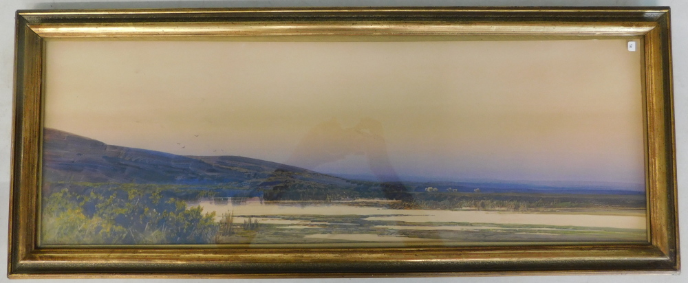 Frederick John Widgery (1861-1942). Moorland Scene, watercolour, signed, 26cm x 77cm. - Image 2 of 4