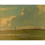 Herbert Rollett (1872-1932). River landscape, oil on canvas, 39.5cm x 50cm.