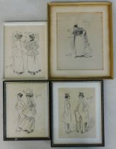 Phil May (1864-1903). Figural studies, ink dawings - four, signed, 24cm x 19cm (4).