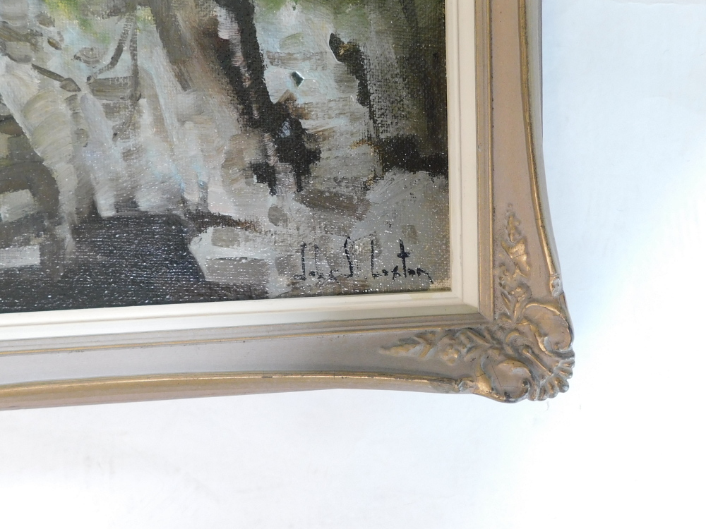 John Samuel Loxton (1903-1969/71). Old Bridge, Invermoriston, Scotland, oil on board, signed, 50cm x - Image 3 of 5