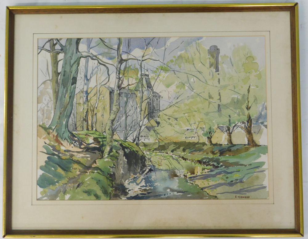 Ernest Midwood (1917-1993). The Late Rock Mill, Brockholes, signed, 34cm x 49cm. - Bild 2 aus 6