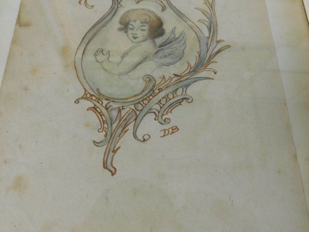 Lady Diana Beauclerk (1734-1808). Cherubs, watercolour - three, initialled, 18cm x 14cm (3). - Image 5 of 8