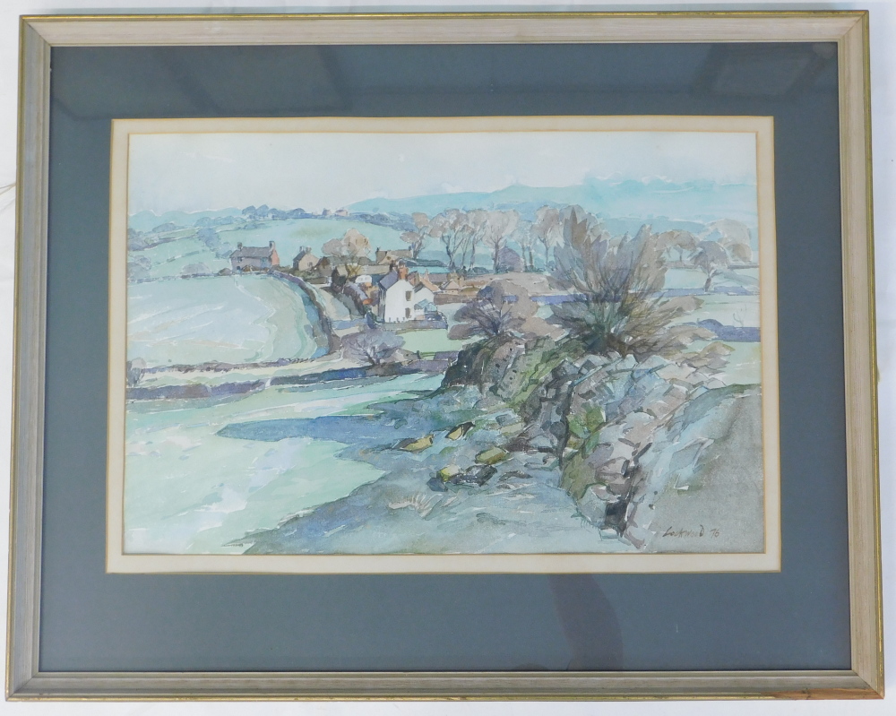 Peter R Lockwood (20thC). Chadsley Belphe, watercolour, signed and dated (19)76, 36cm x 54cm. - Image 2 of 4