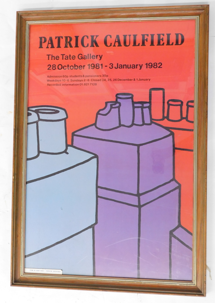 After Patrick Caulfield. View of Roof Tops - The Tate Gallery London, framed coloured poster, 75cm x - Image 2 of 5