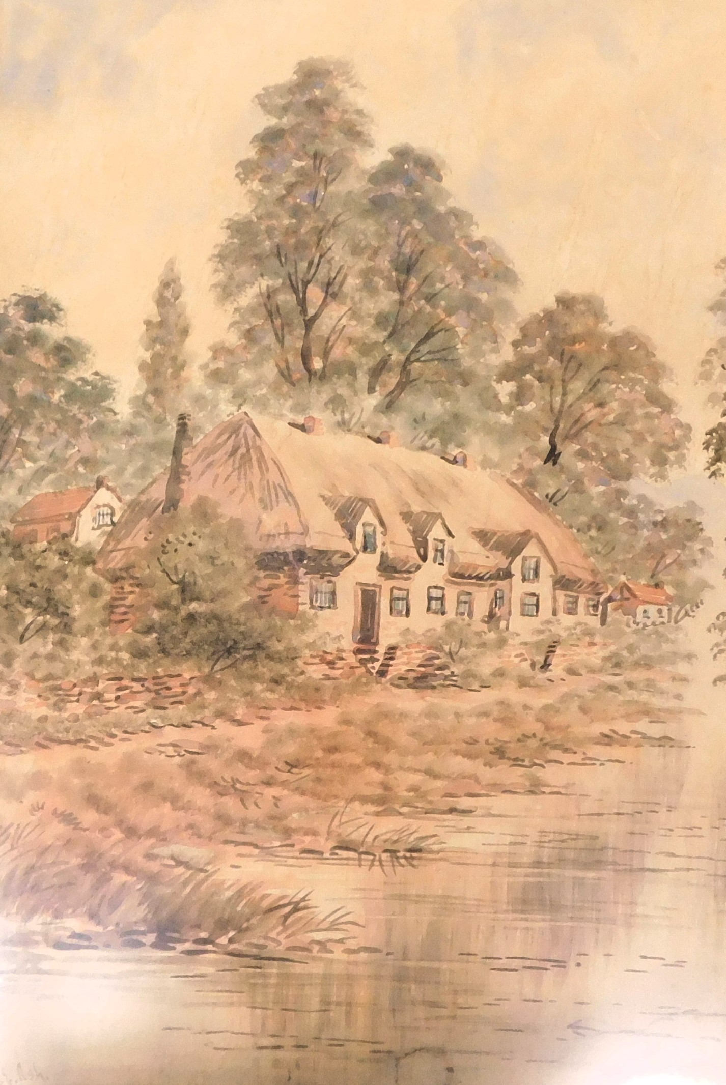 Albert Edward Ash (19thC/20thC). River landscape, watercolour - three, signed, 41cm x 26cm (3). - Image 3 of 6