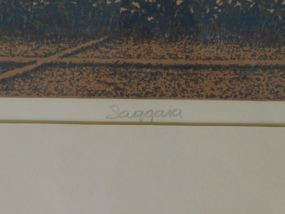 Mark Millmore (b.1956). Saqqara, artist signed limited edition print, 42/50, 23cm x 47cm. - Bild 4 aus 7